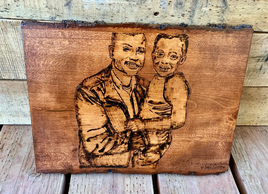 Custom Wood Burned Portraits