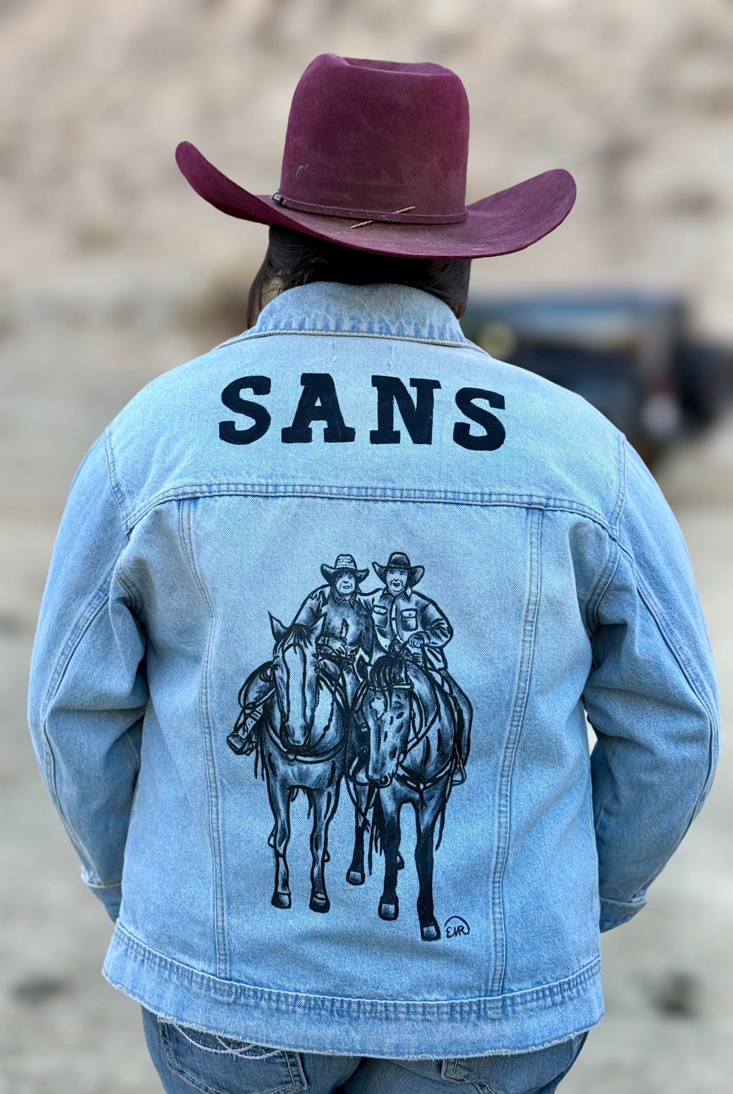 Custom Painted Denim Jacket